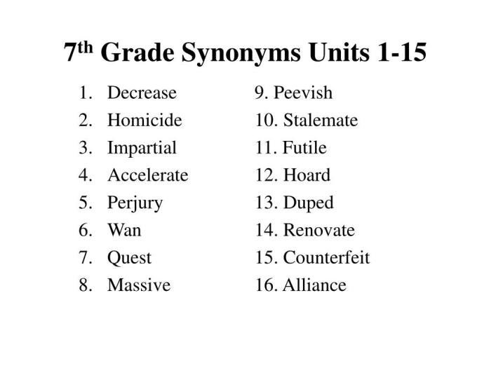 Level f unit 3 synonyms