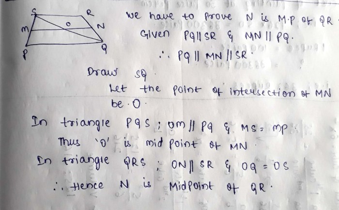 In trapezoid pqrs pq is parallel to sr