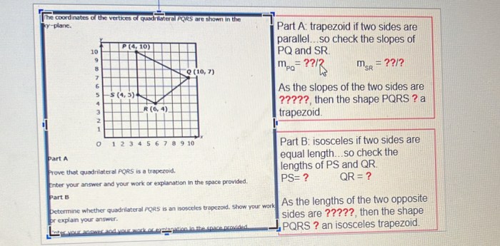 In trapezoid pqrs pq is parallel to sr