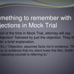 Types of objections in mock trial