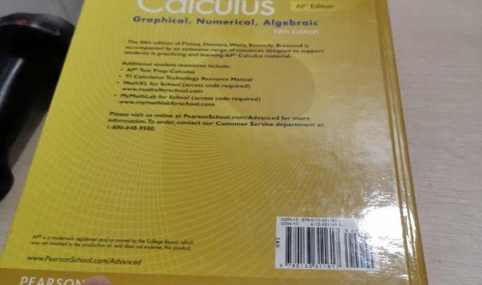 Calculus graphical numerical algebraic ap edition