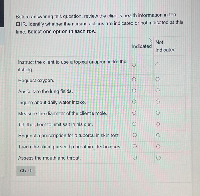 Which pediatric client requires immediate intervention by the nurse