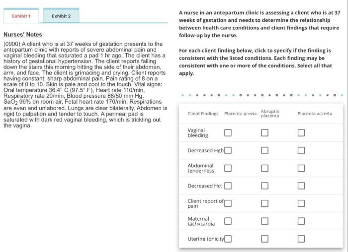 Which pediatric client requires immediate intervention by the nurse