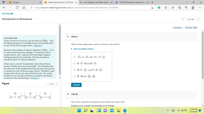 Which choice represents a pair of resonance structures